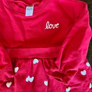 Toddler girl Valentines Day dress - size 2T